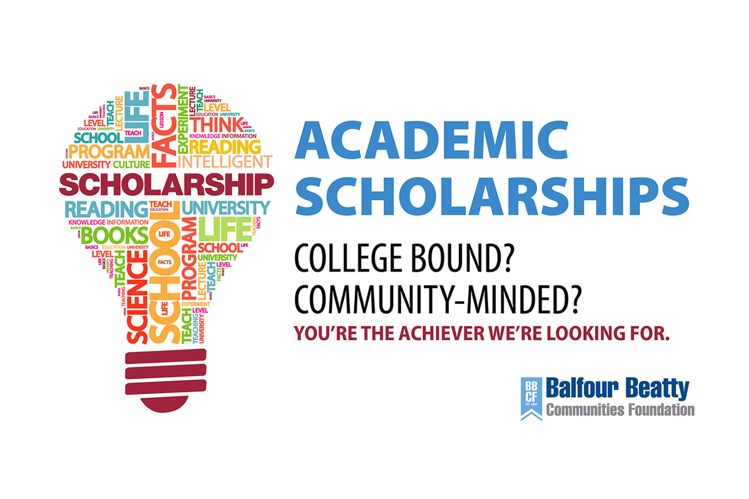 Balfour Beatty Communities Foundation accepting applications for annual scholarship program