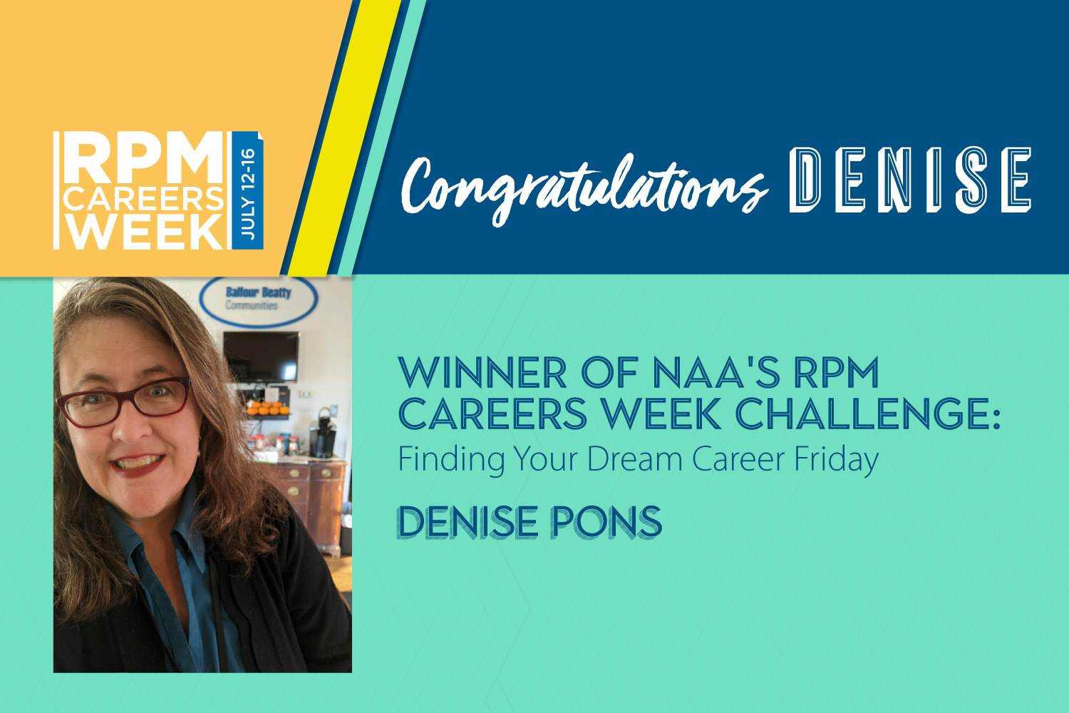 BBC’s Denise Pons Recognized by NAA for RPM Careers Week Challenge
