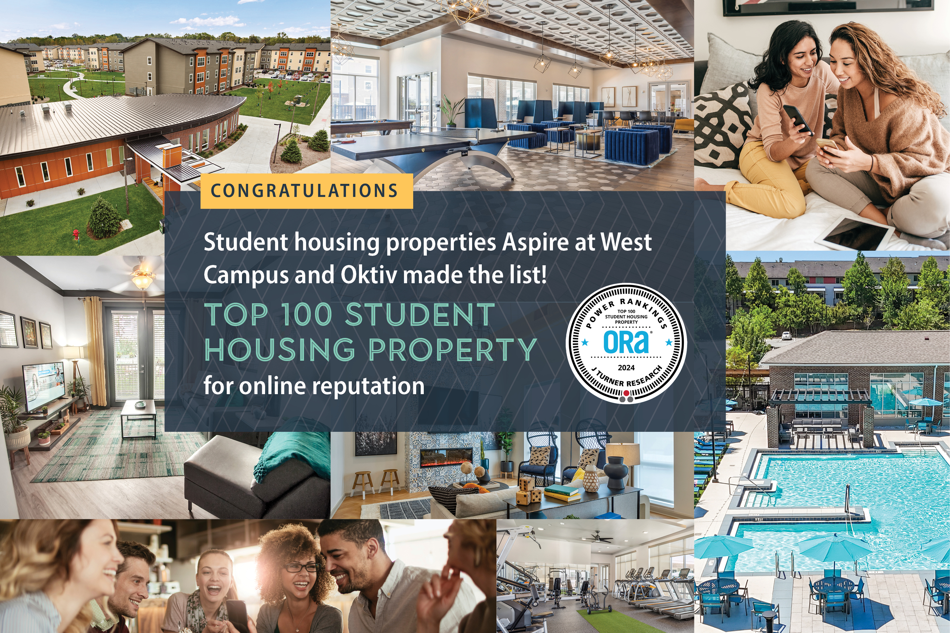 Balfour Beatty Communities Recognized Among Top 100 Student Housing Properties by J Turner Research ORA® Rankings